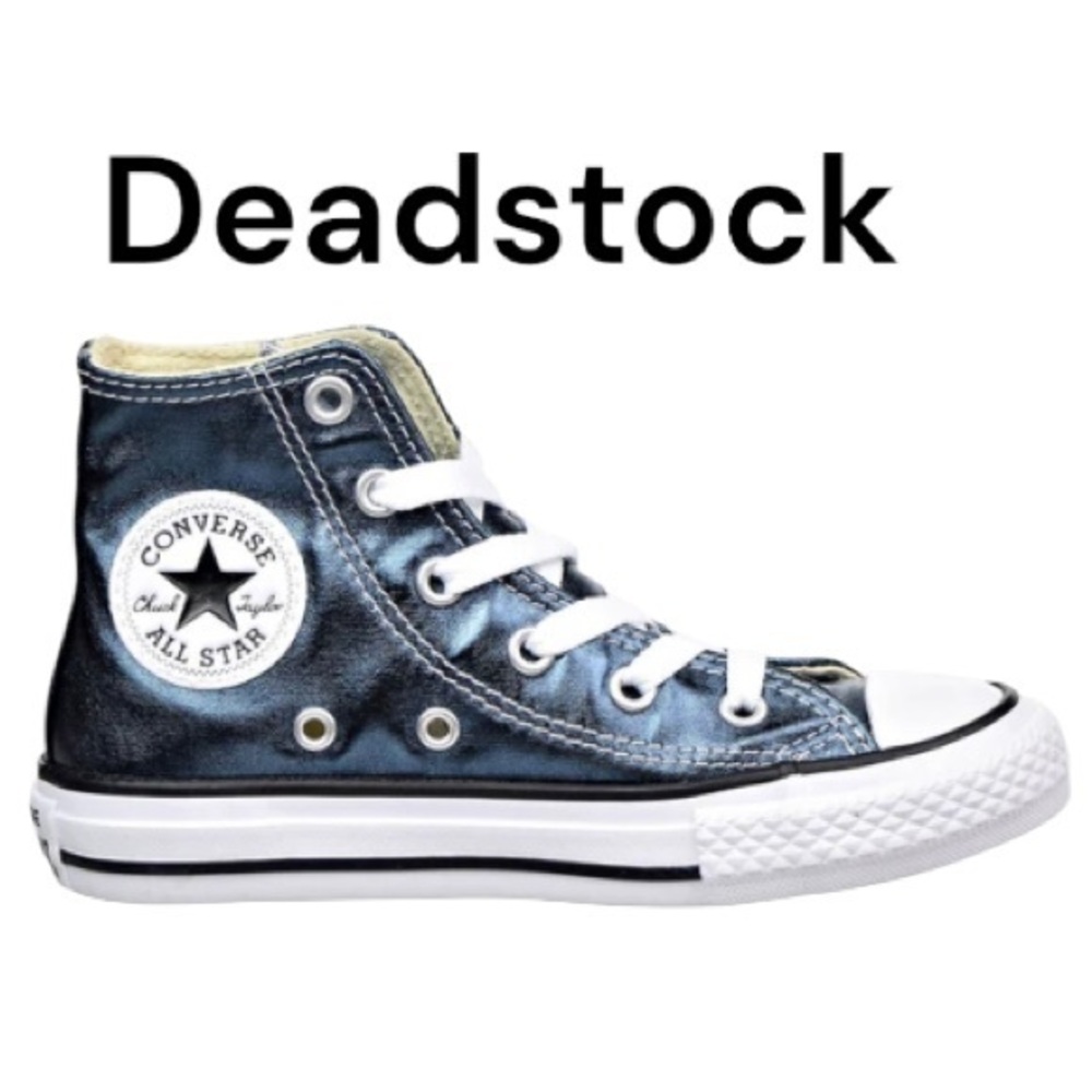 Converse All Star Chuck Taylor Metallic Glacier Blue  Hi Tops-Deadstock